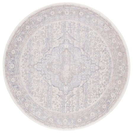 Safavieh 6 ft. 7 in. x 6 ft. 7 in. Marmara 300 Beige & Light Blue Power Loomed Round Rug MRM318B-7R